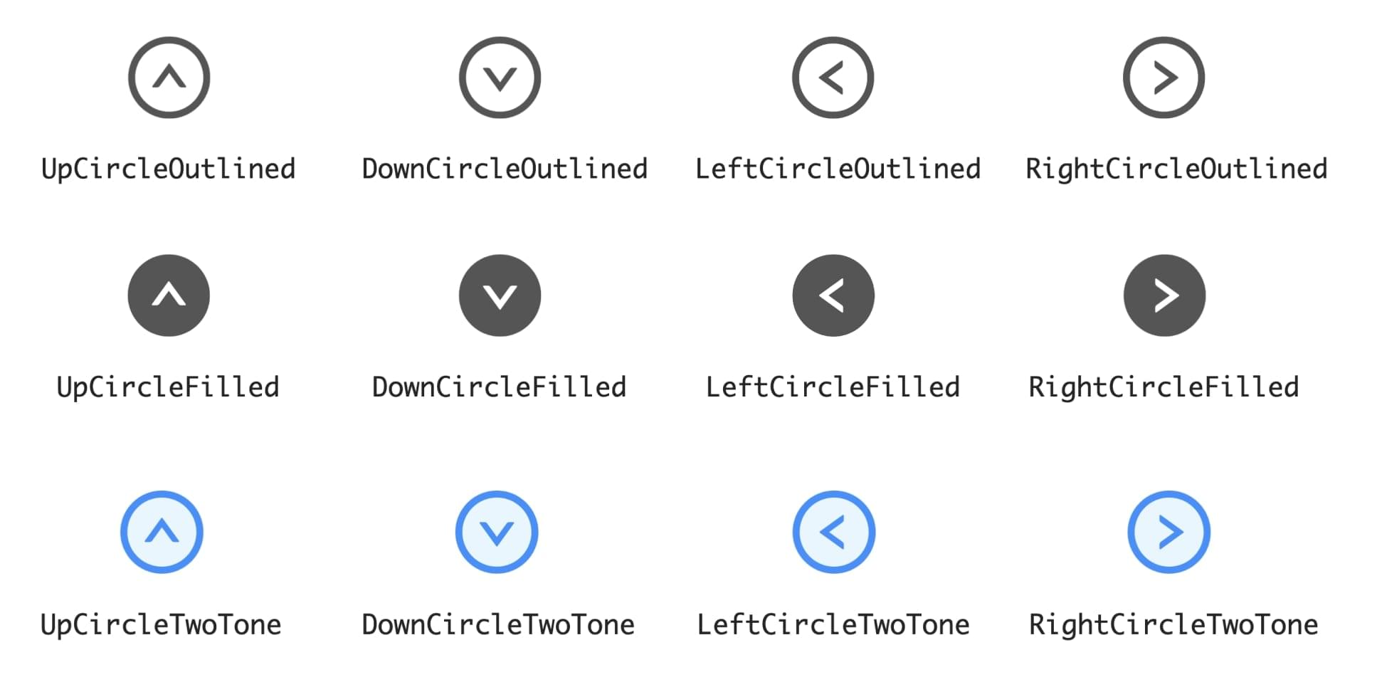 Icon variants in Ant Design
