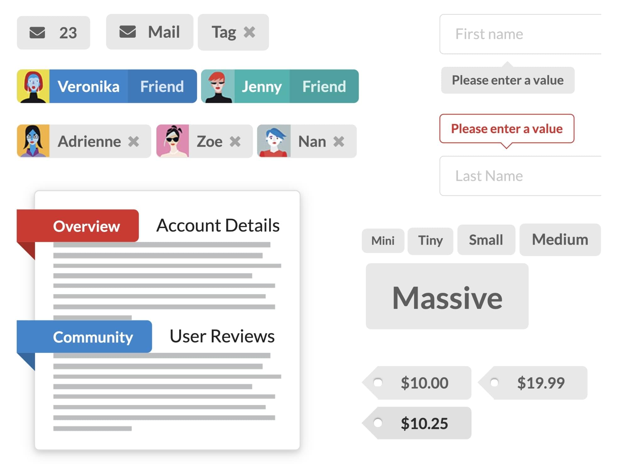 Label components in Semantic UI React