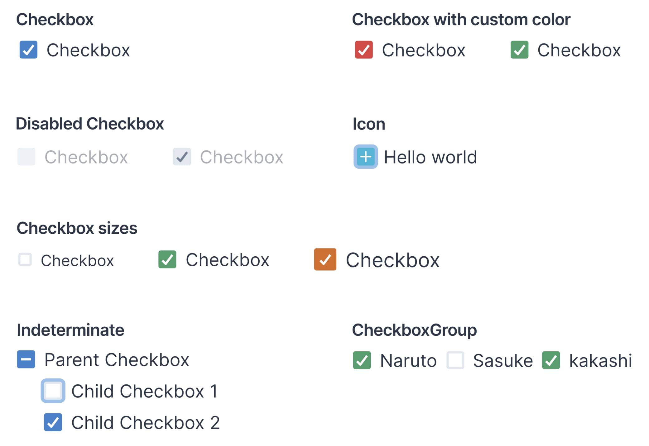 Checkbox variants in Chakra UI